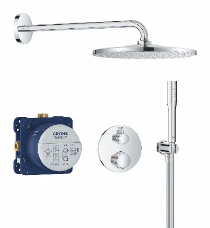Grohe Grohtherm Душова система з термостатом прихованого монтажу з Rainshower Mono 310