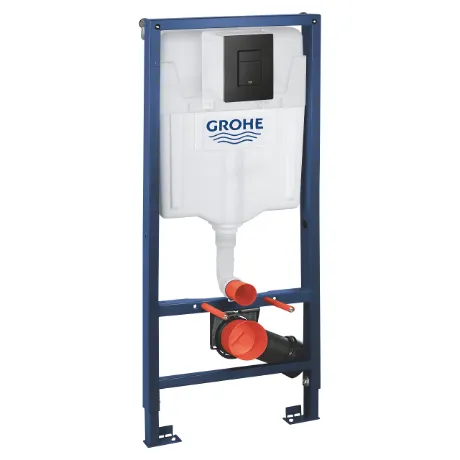 Grohe Solido 3-в-1 комплект для унітазу, 1.13 м висота інсталяції (кнопка Even Black)
