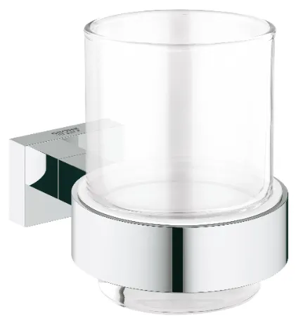 Grohe Essentials Cube Стакан скляний з тримачем