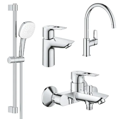 Grohe Набiр змiшувачiв BauLoop New 4 в 1 для ванни та кухні