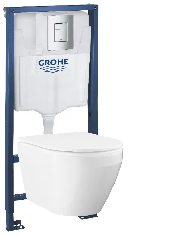 Grohe Комплект Euro Ceramic, інсталяційна система з підвісним унітазом з клавішею Skate