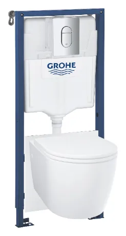 Grohe Комплект Bau Ceramic, інсталяційна система з підвісним унітазом з клавішею Skate