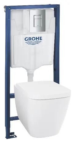 Grohe Комплект BauEdge Ceramic, інсталяційна система з підвісним унітазом з клавішею Skate